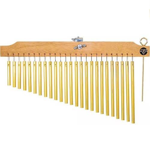 Drum Chimes with Natural Finish Wood Bar